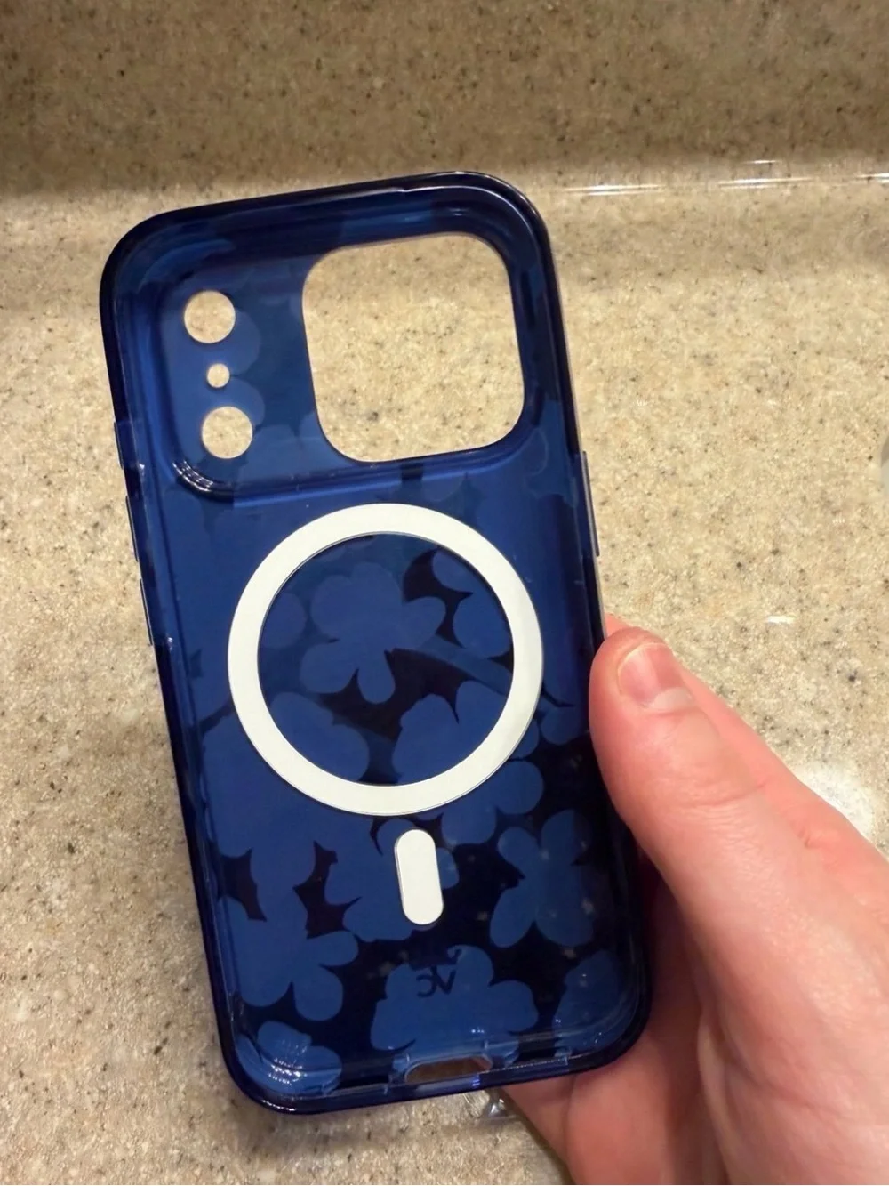 Velvet Caviar Blue Floral Glossy Phone Case